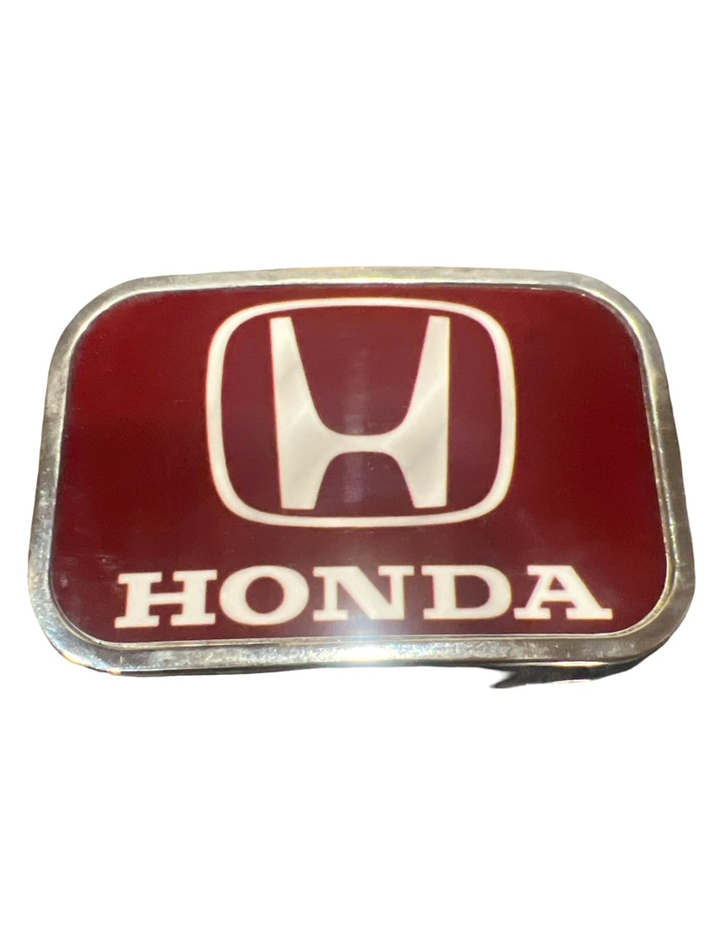 Vintage Honda belt buckle Silver Tone